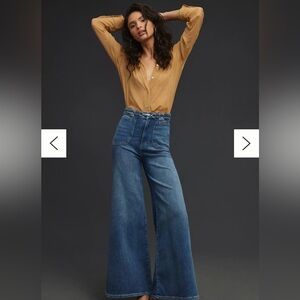 Pilcro women’s 32 uptown high rise wide leg jeans baggy flare